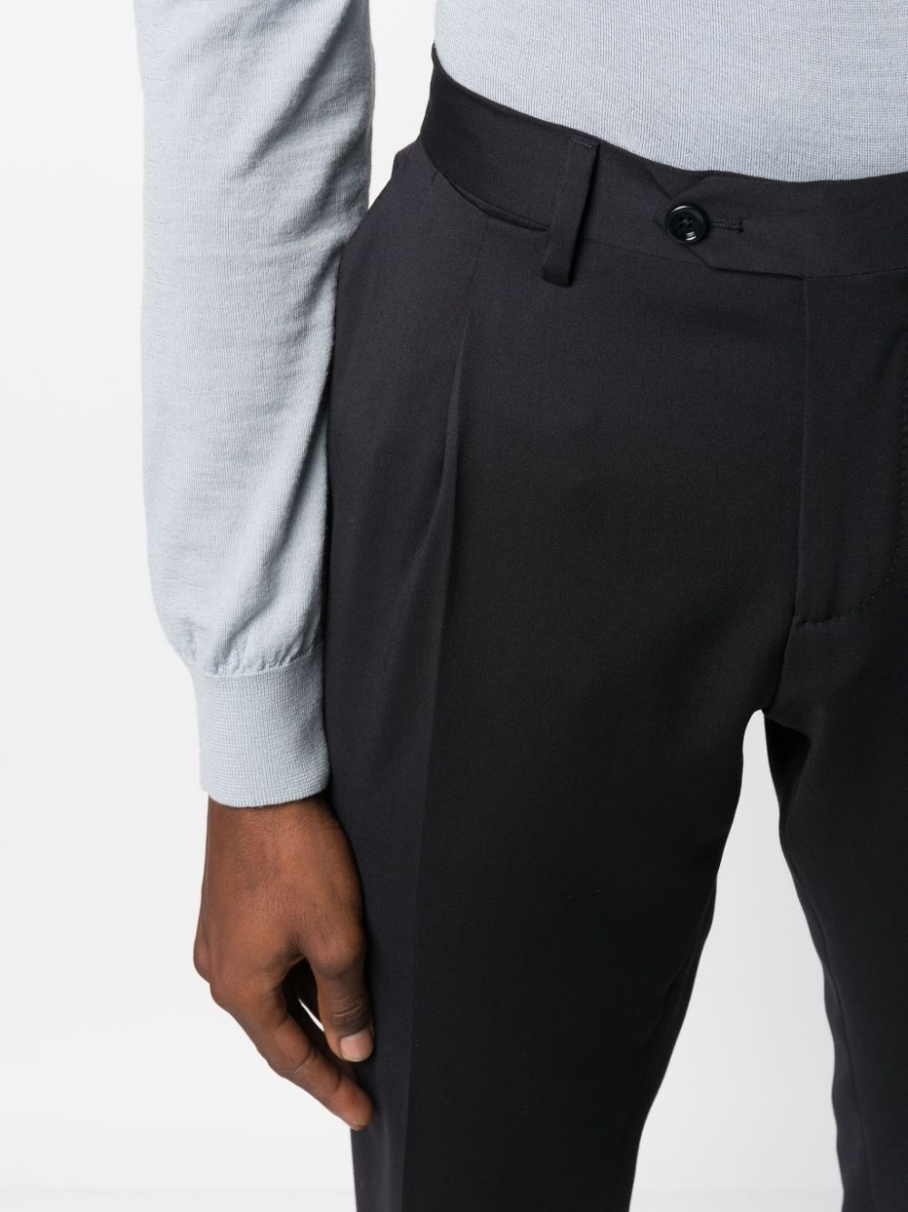single-breasted two-piece wool suit - 6