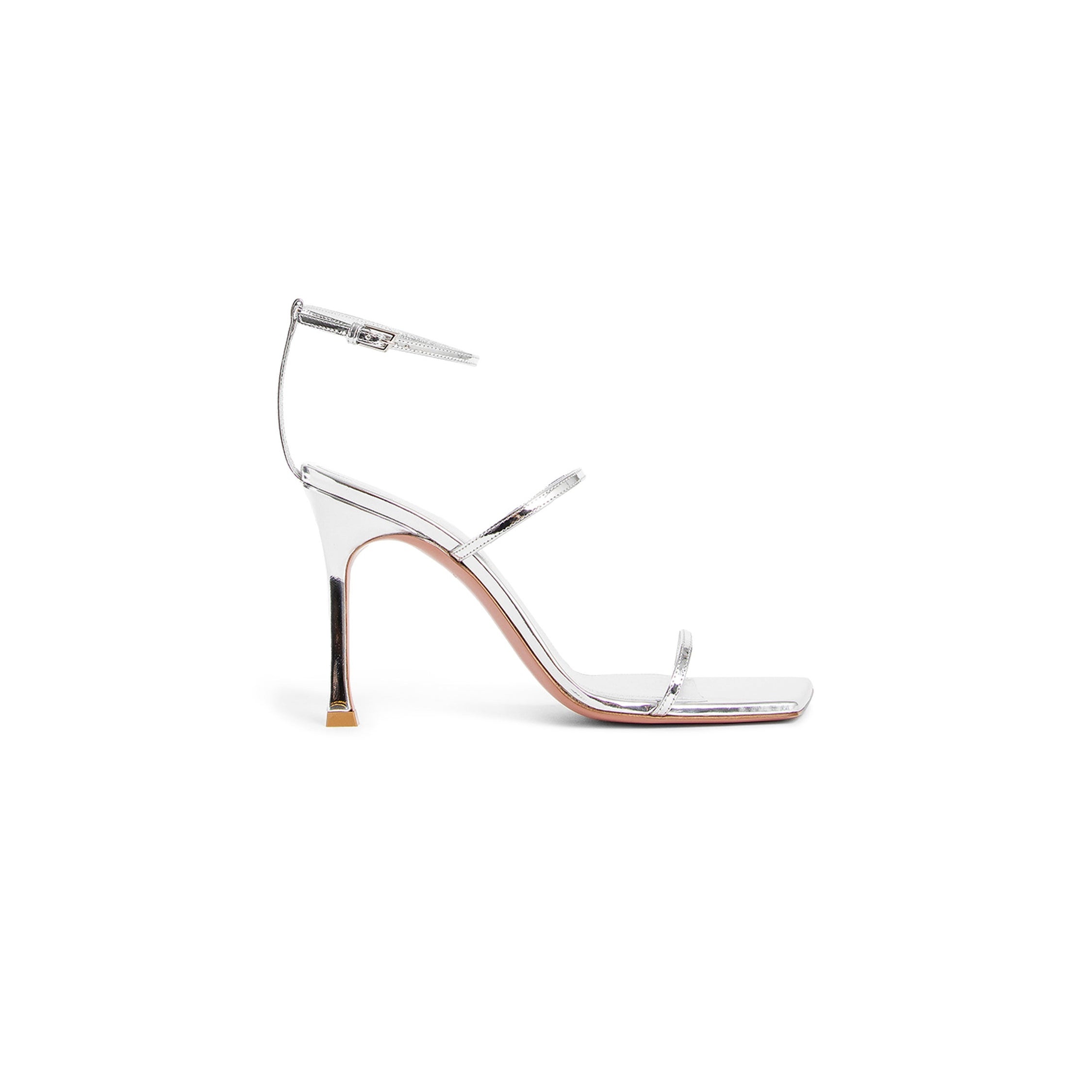 AMINA MUADDI WOMAN SILVER SANDALS - 8