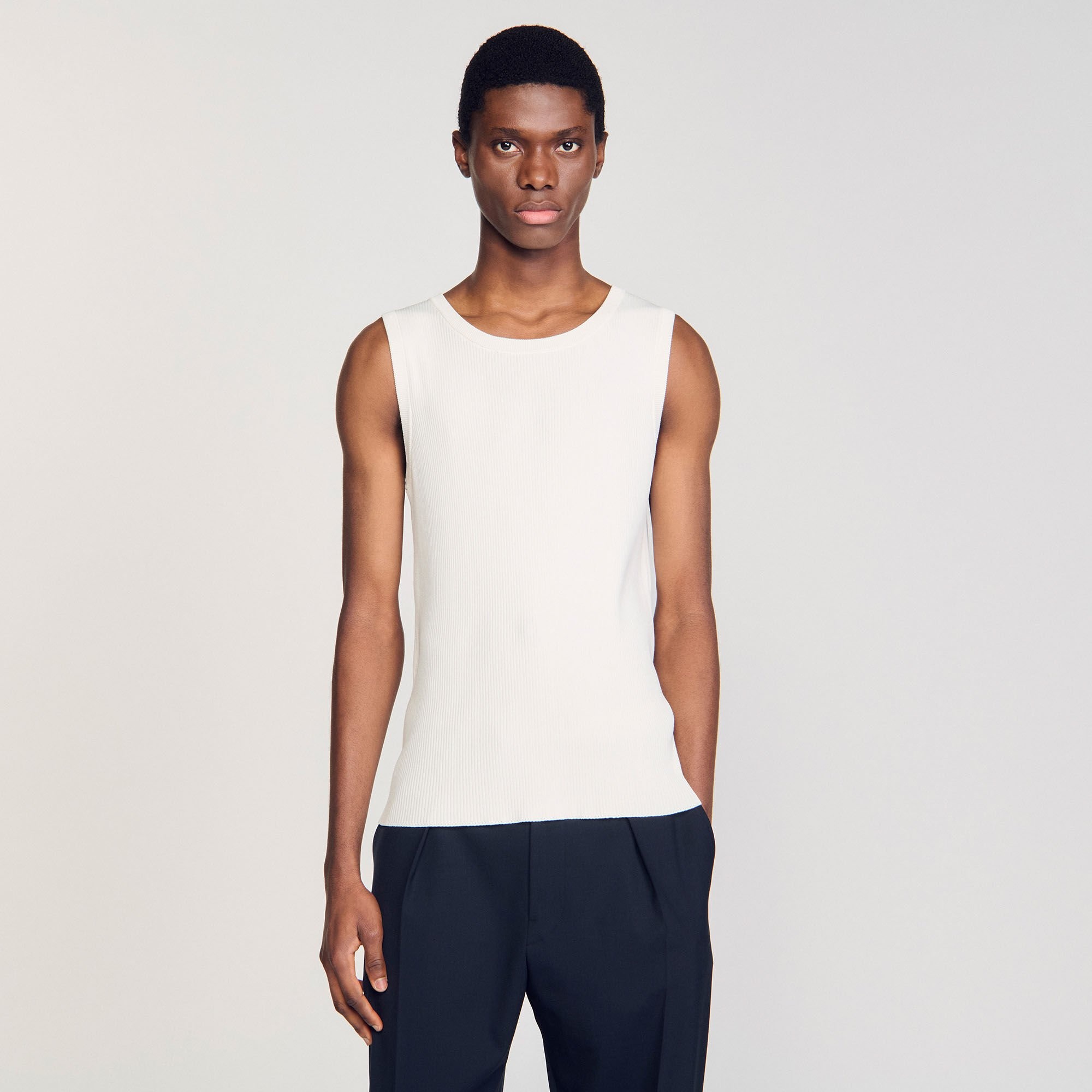 RIB KNIT VEST TOP - 4