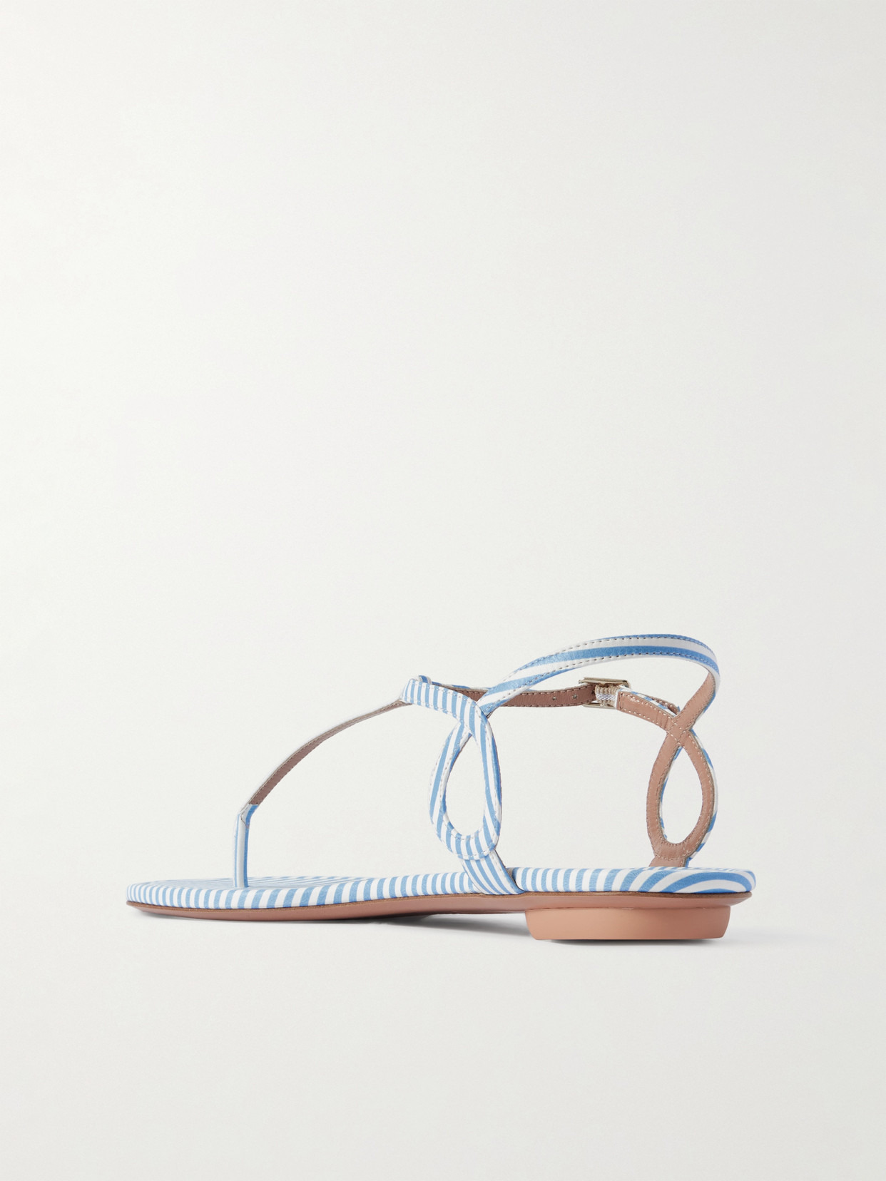 Almost Bare Striped Leather Sandals - 3