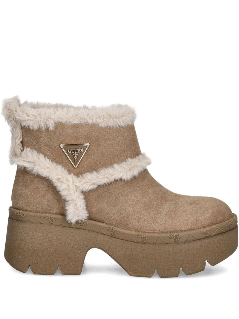 Bridgete faux fur-trim ankle boots 1