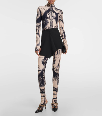 Jean Paul Gaultier Tattoo Collection printed jersey catsuit outlook