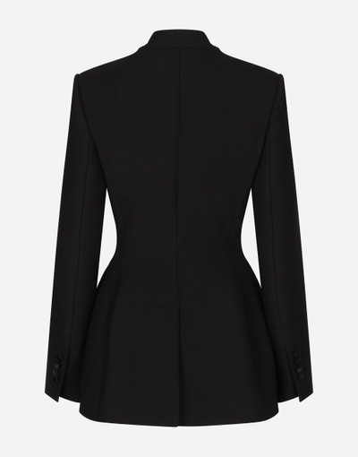 Dolce & Gabbana Long single-breasted wool cady Dolce-fit jacket outlook