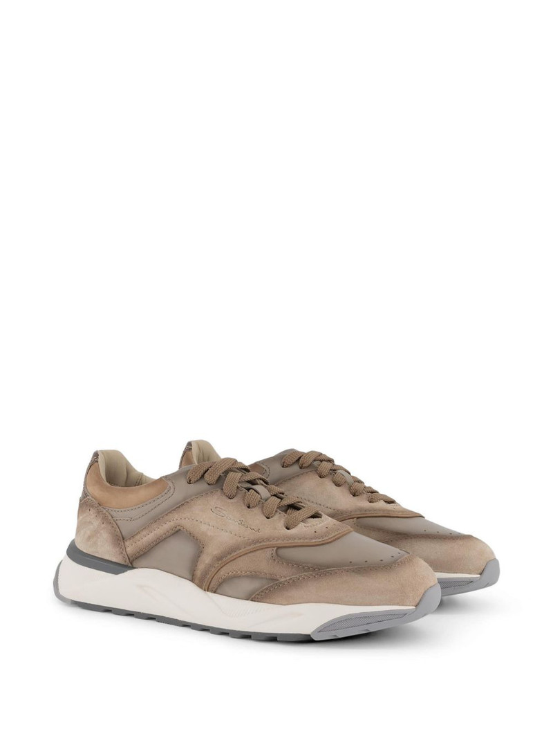 Santoni panelled sneakers outlook