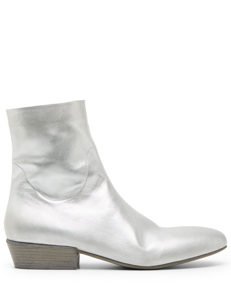 metallic-leather ankle boots 1