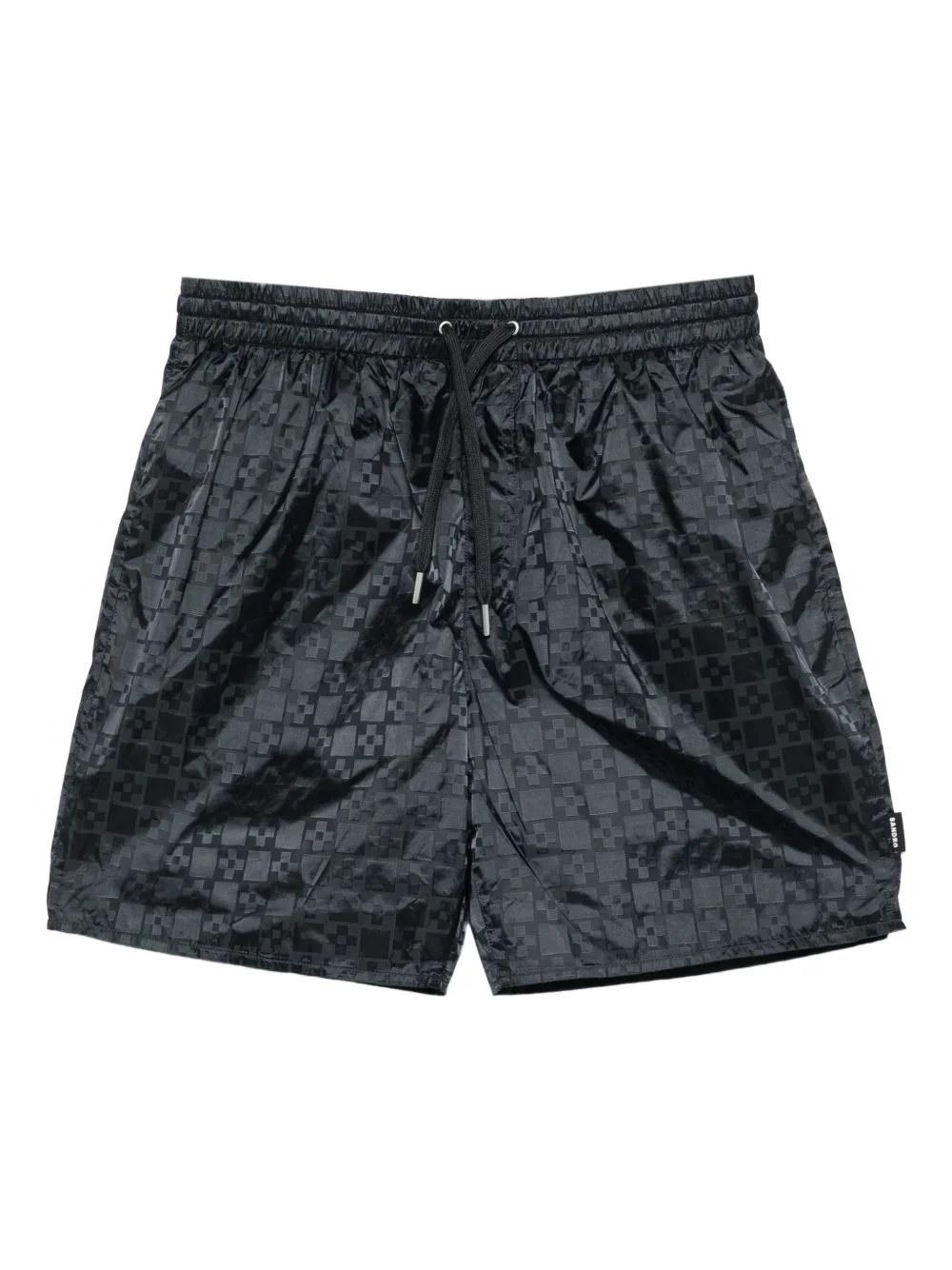 drawstring-fastening patterned swim shorts - 1
