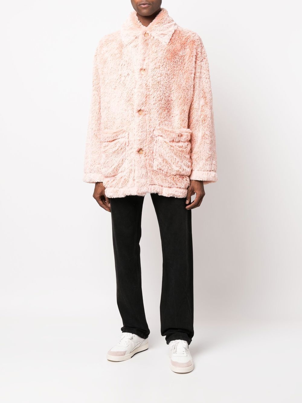 faux shearling shirt jacket - 2