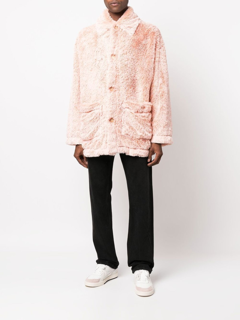 Palm Angels faux shearling shirt jacket outlook