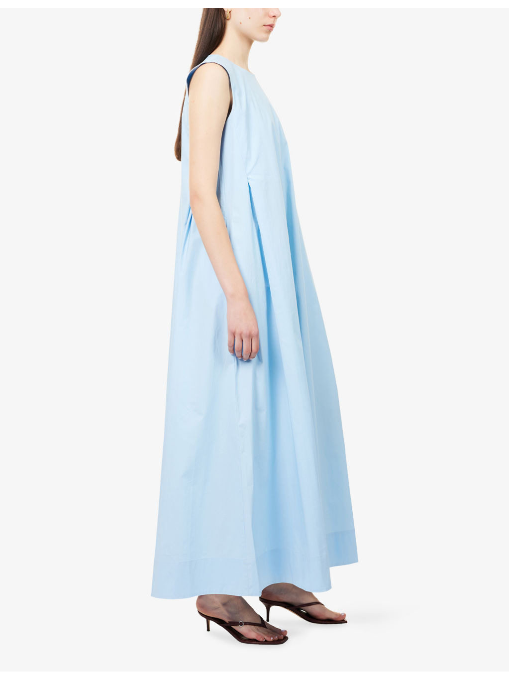 Karla Sleeveless Stretch-Cotton Maxi Dress - 3