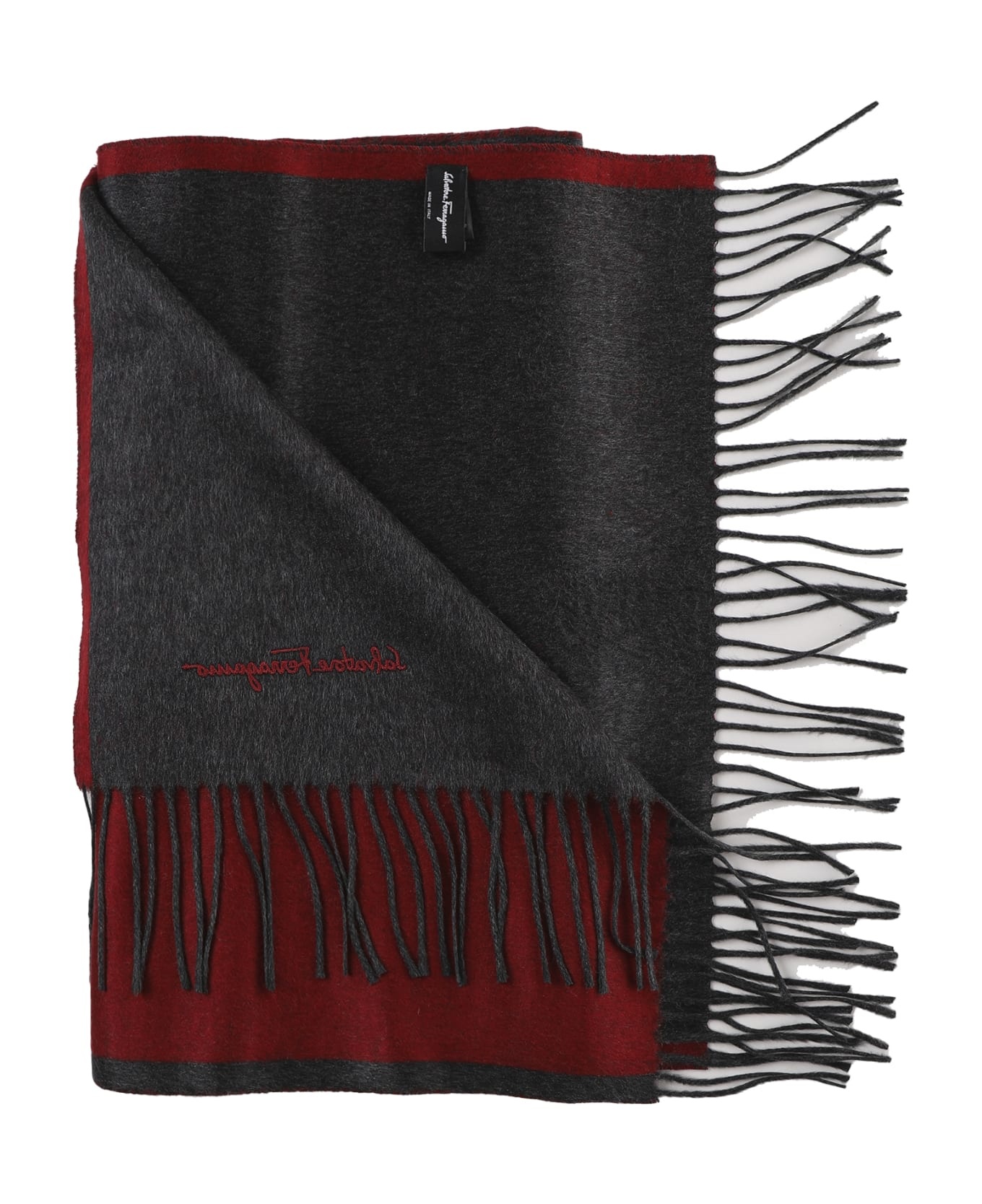 Cashmere Scarf With Embroidered Lettering - 3