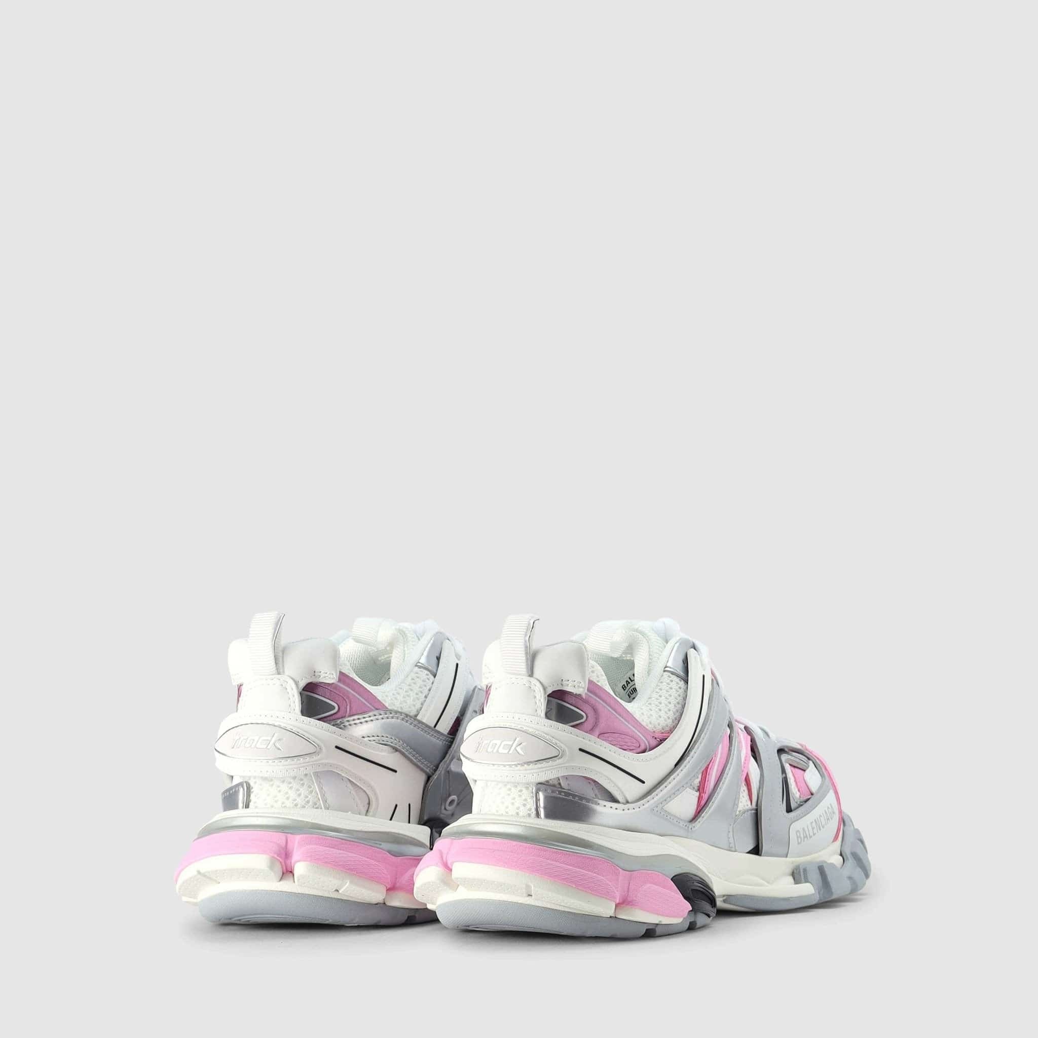 Balenciaga Women's Track Pink Silver Trainers - 3