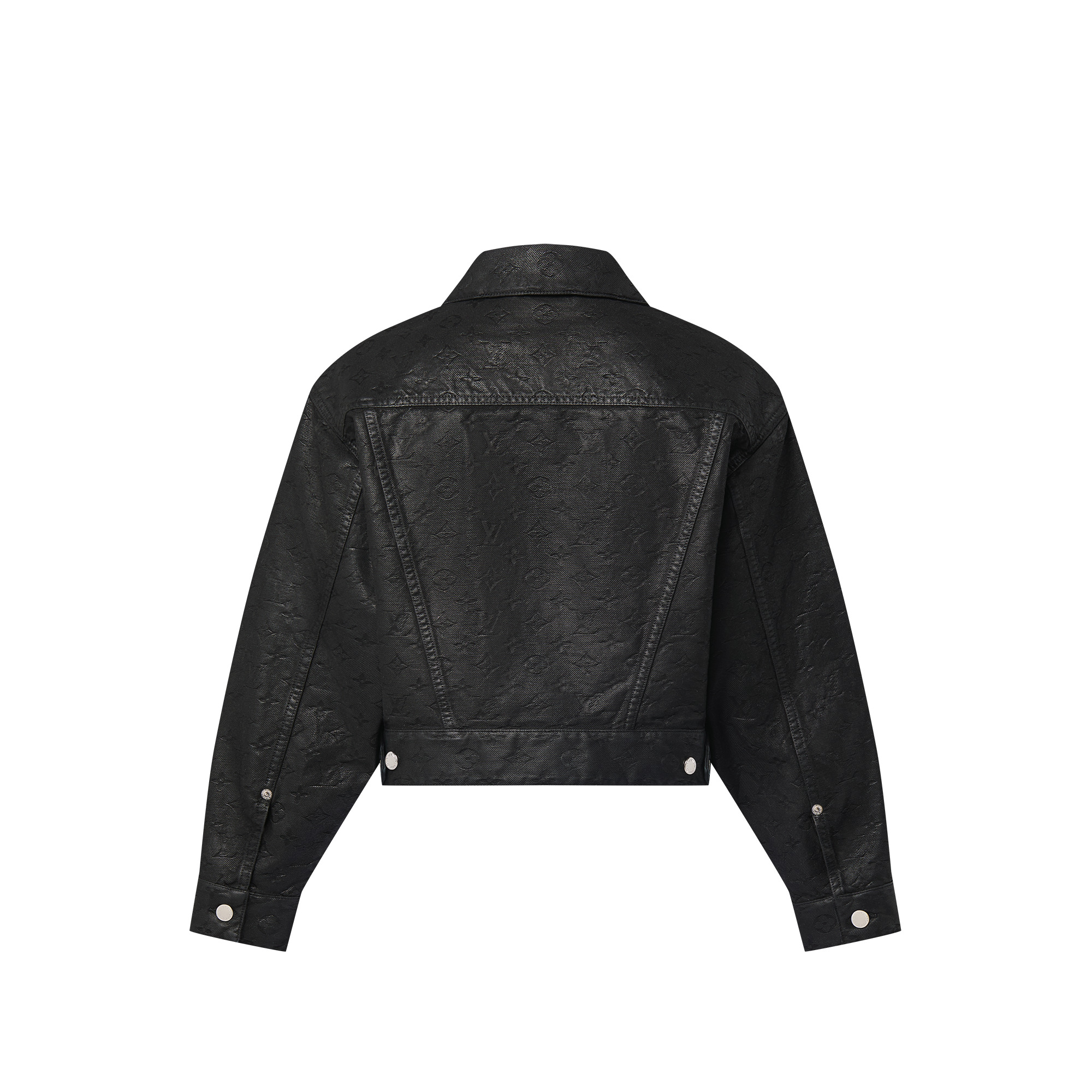 Cropped Monogram Jacquard Denim Jacket - 3