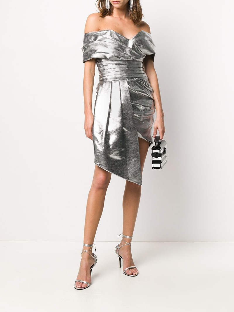 ALEXANDRE VAUTHIER off-the-shoulder draped mini dress outlook