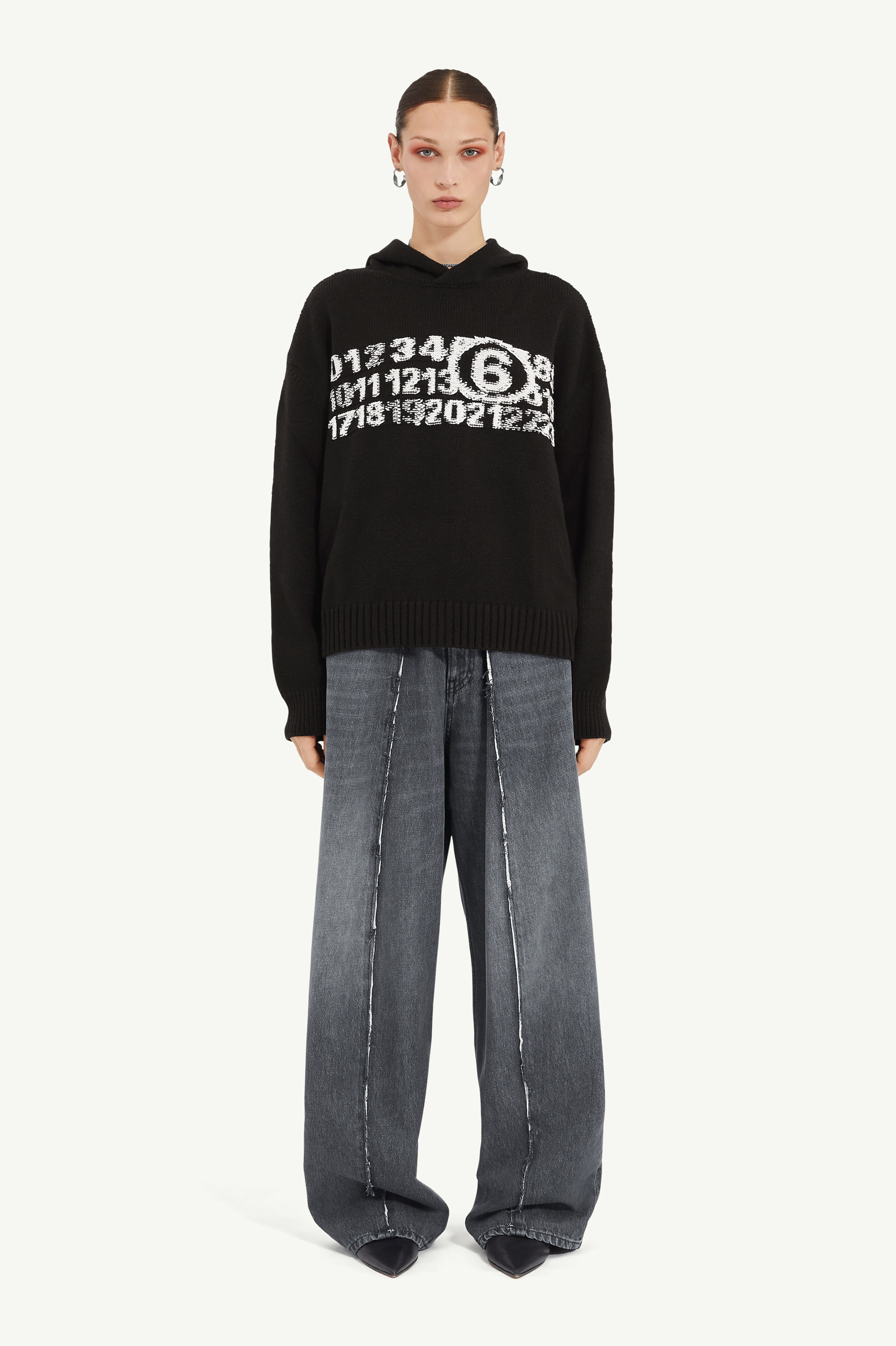 Gauge 5 Knit Blended Hooded Jumper - 6
