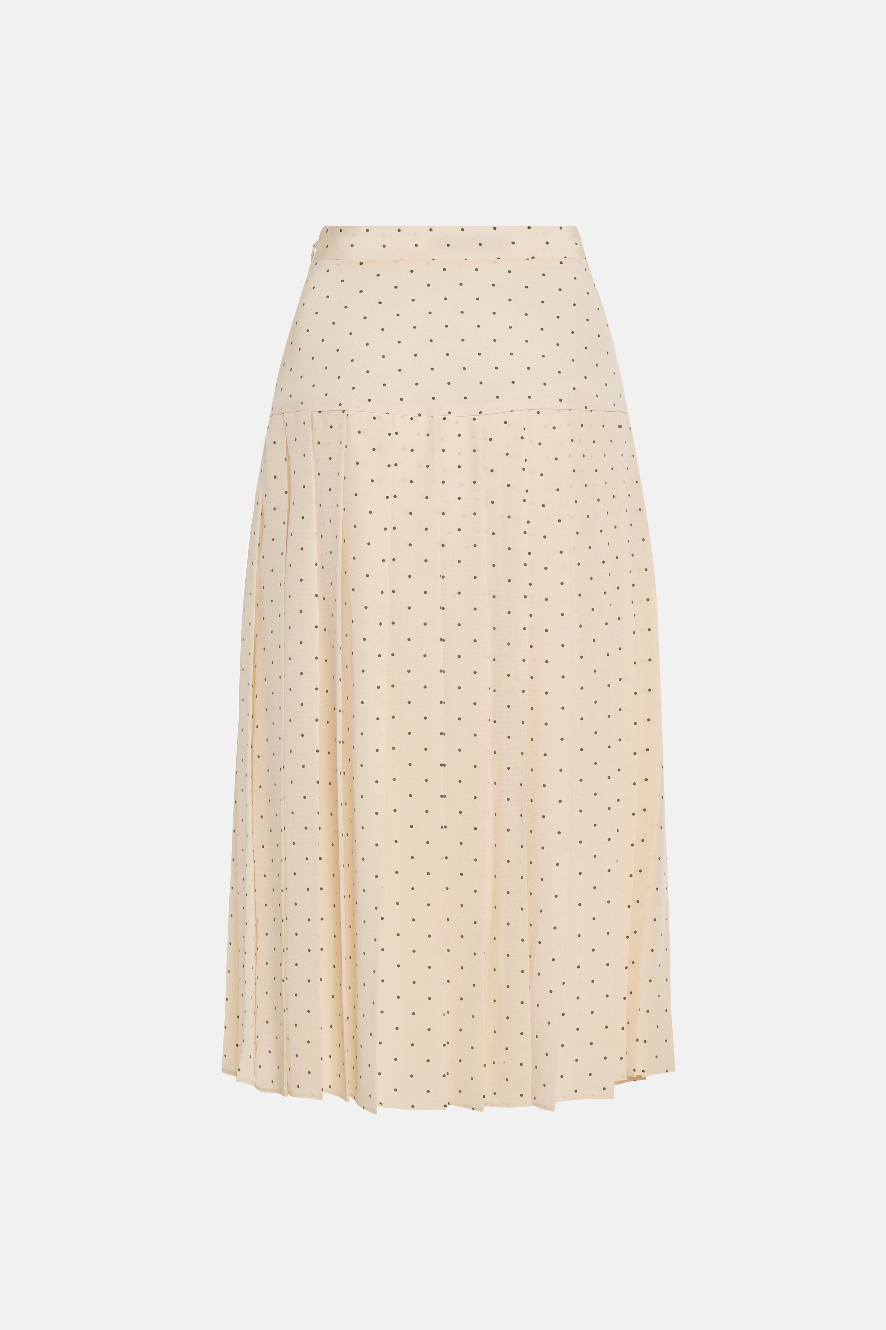 Alessandra Rich POLKA DOT PLEATED SKIRT | REVERSIBLE