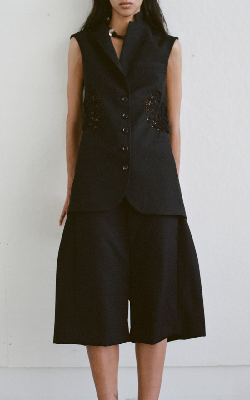 diotima Olivier Wool Long Vest black outlook
