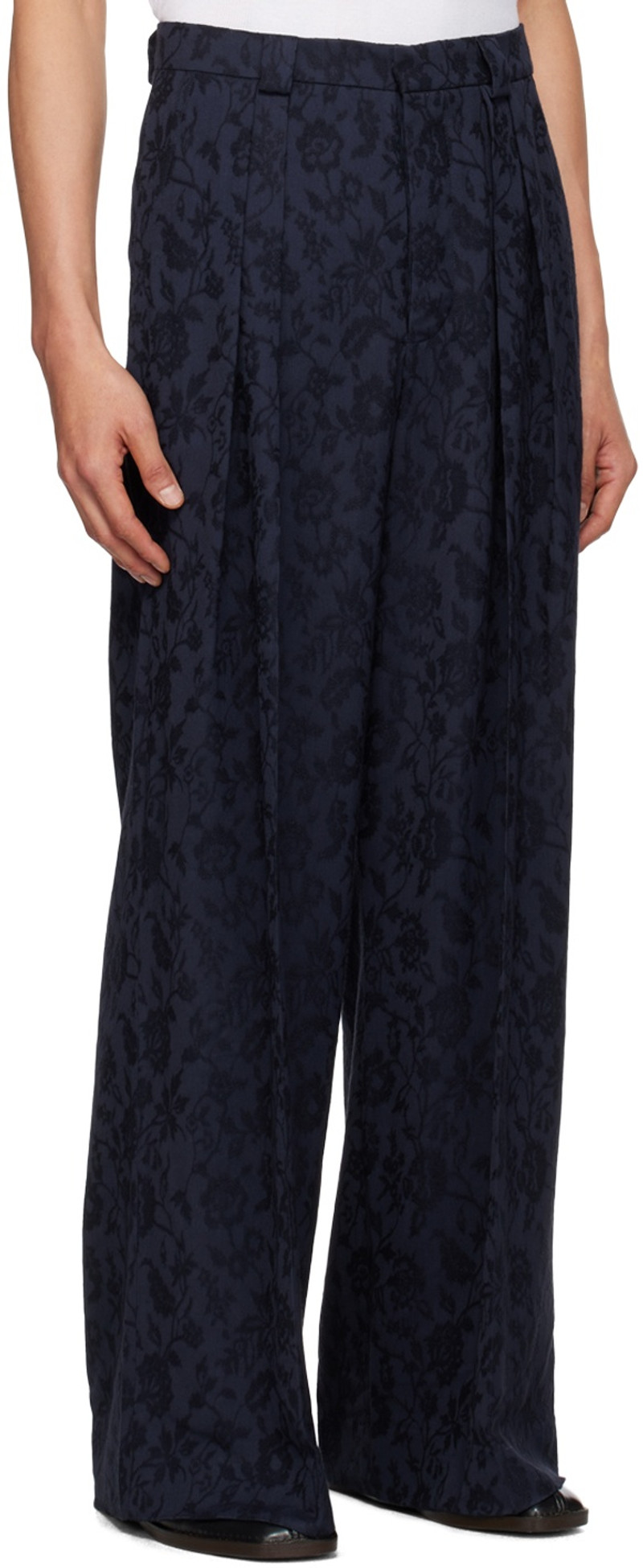KING & TUCKFIELD Navy Wide Leg Trousers outlook