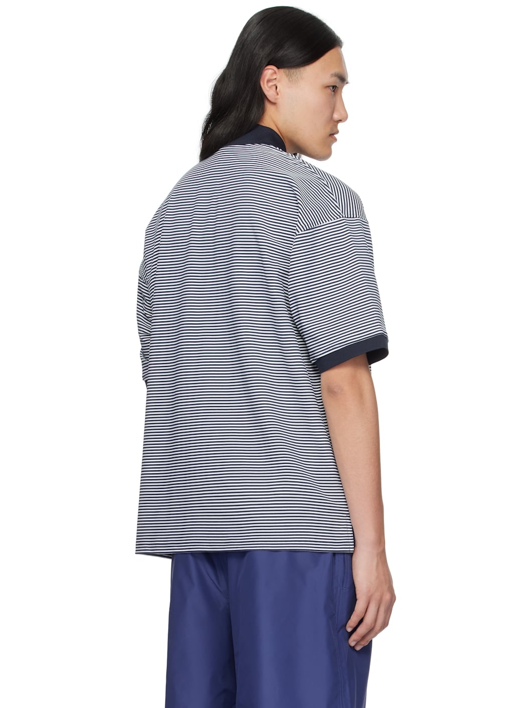 DAIWA PIER39 Navy & White Tech Polo | ssense | REVERSIBLE