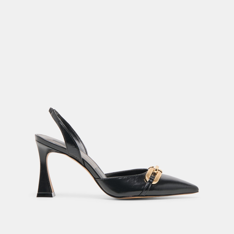 MALIK HEELS MIDNIGHT CRINKLE PATENT 1