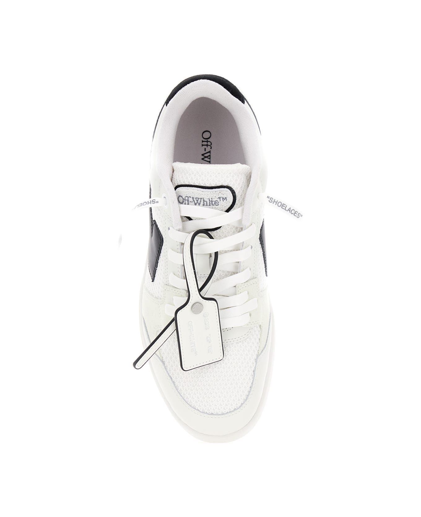 'out Of Office' White Low Top Sneakers In Leather Man - 4