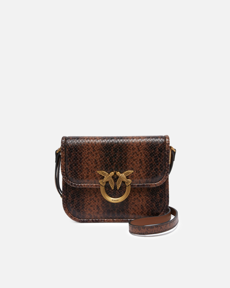 REPTILE PRINT LOVE BAG SQUARE SHOULDER BAG 1