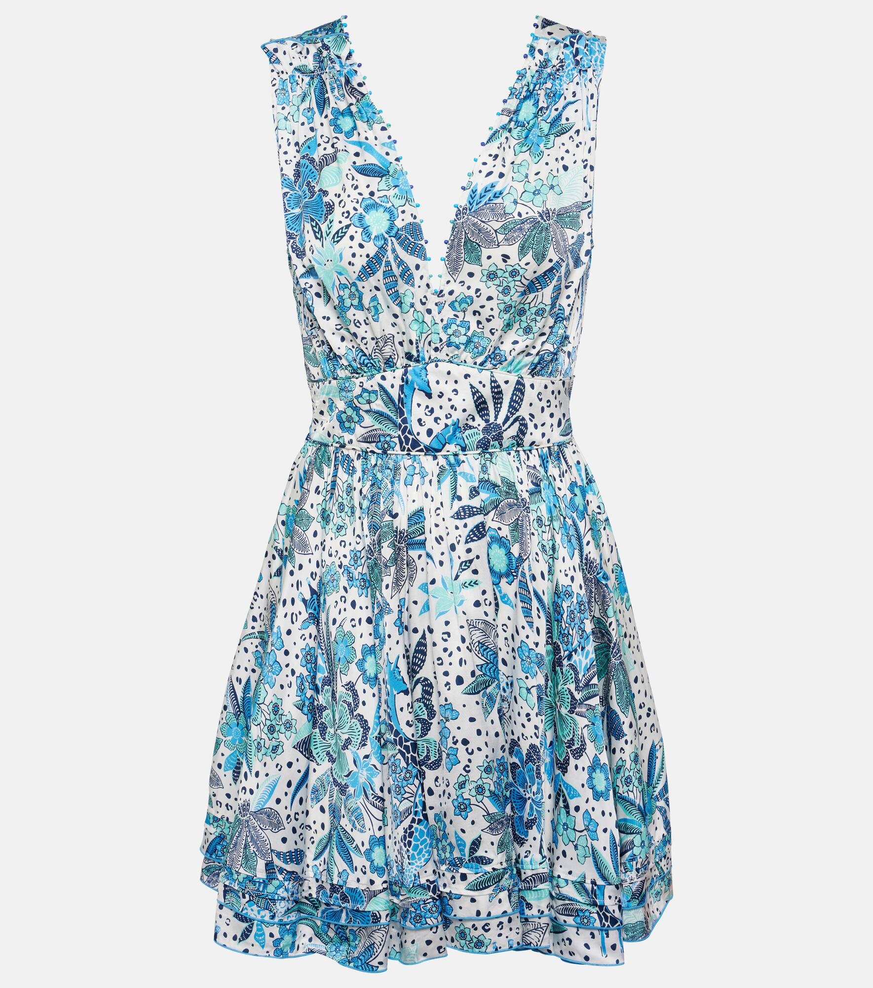 Bessie floral pleated minidress - 1