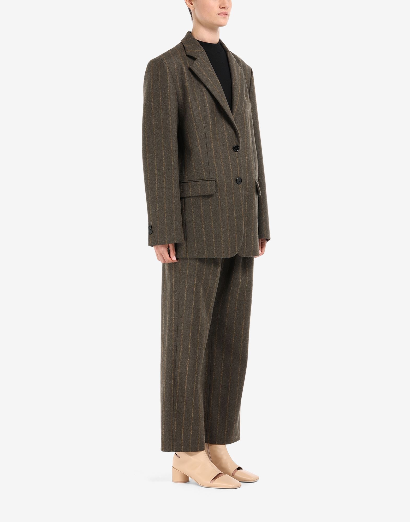 Stripe felt blazer - 3