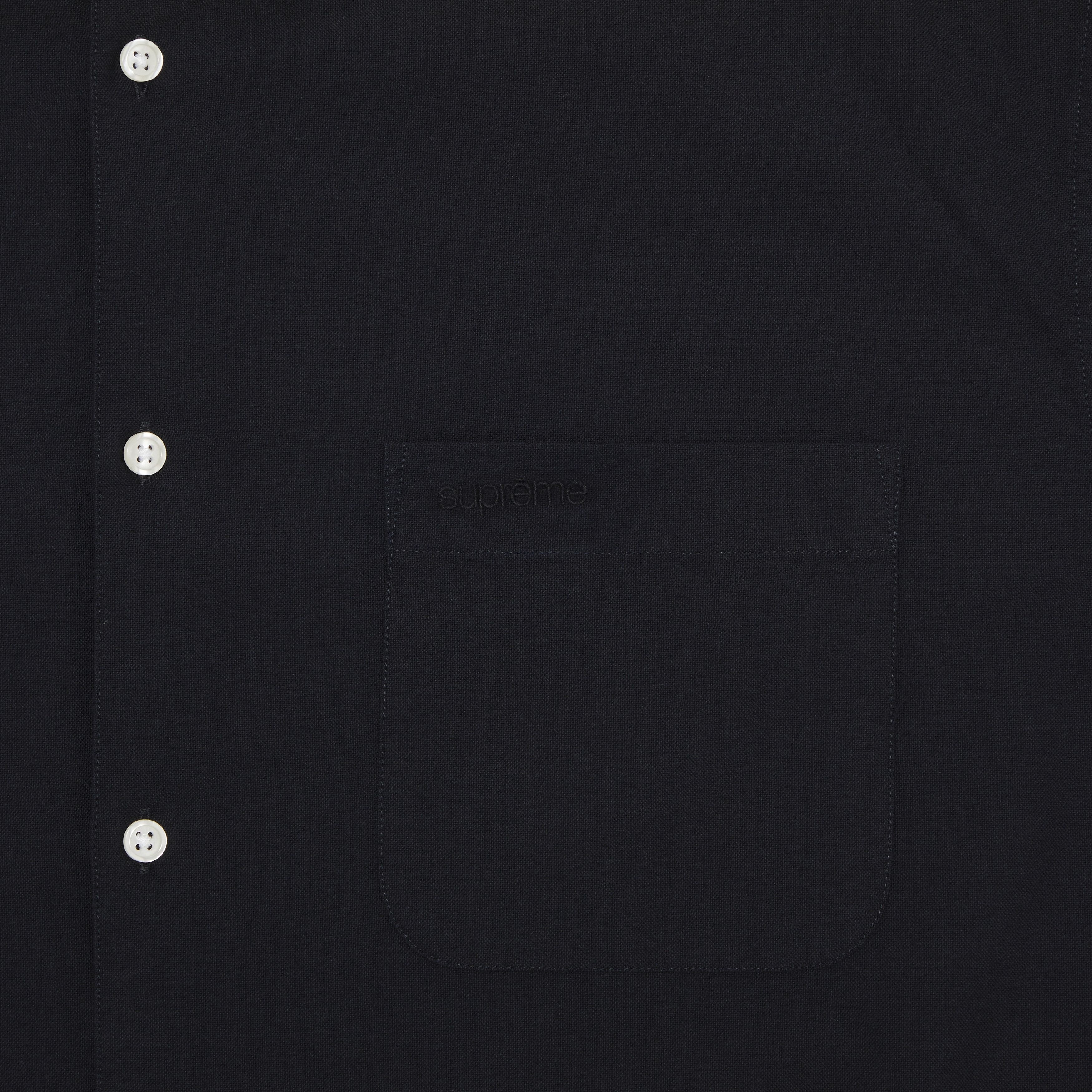 Supreme Loose Fit Short-Sleeve Oxford Shirt 'Black' - 3