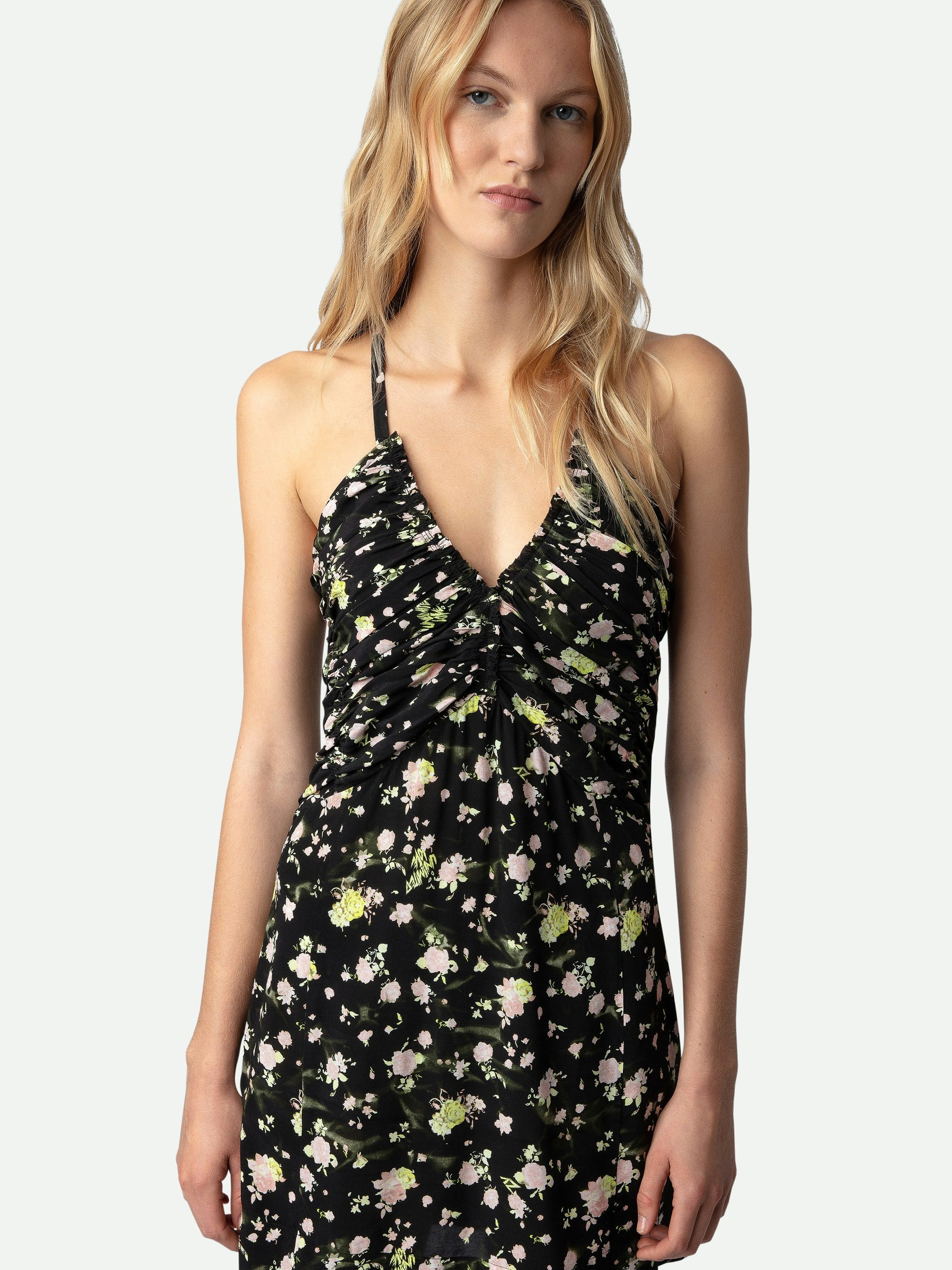Randa Soft Crinkle Roses Dress - 6