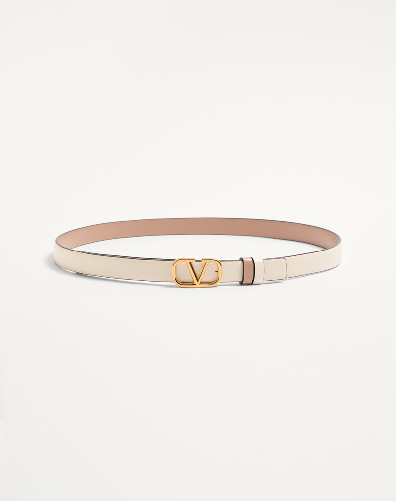 REVERSIBLE VLOGO SIGNATURE BELT IN GLOSSY CALFSKIN 20 MM 1