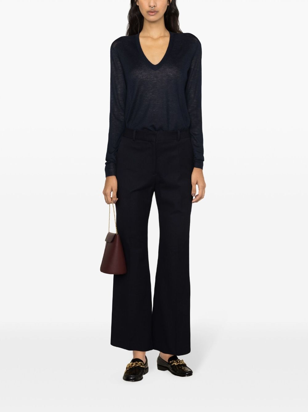 V-neck cashmere jumper - 2
