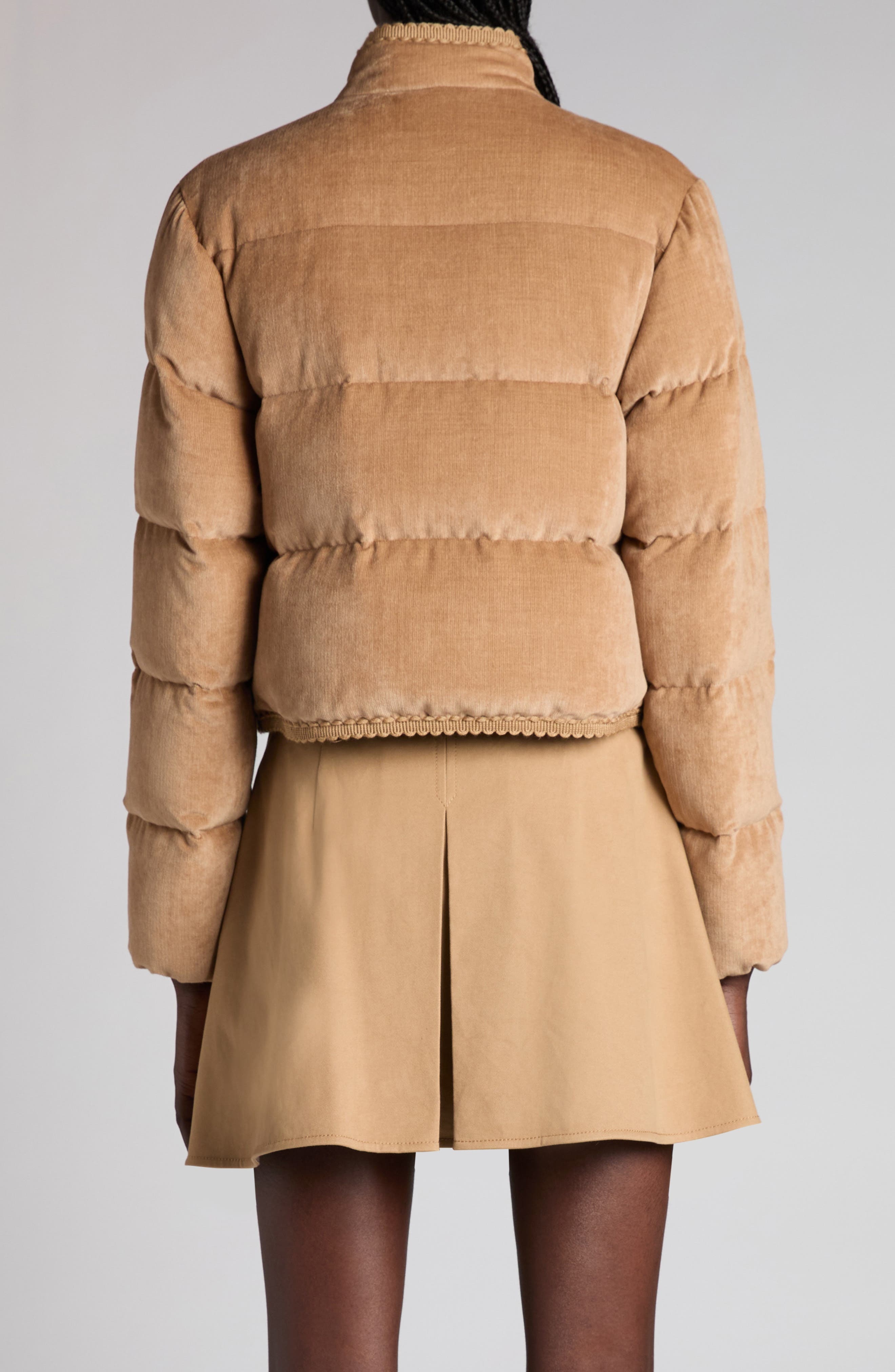 Moncler Essarts Down Corduroy Puffer Jacket in Camel at Nordstrom - 3