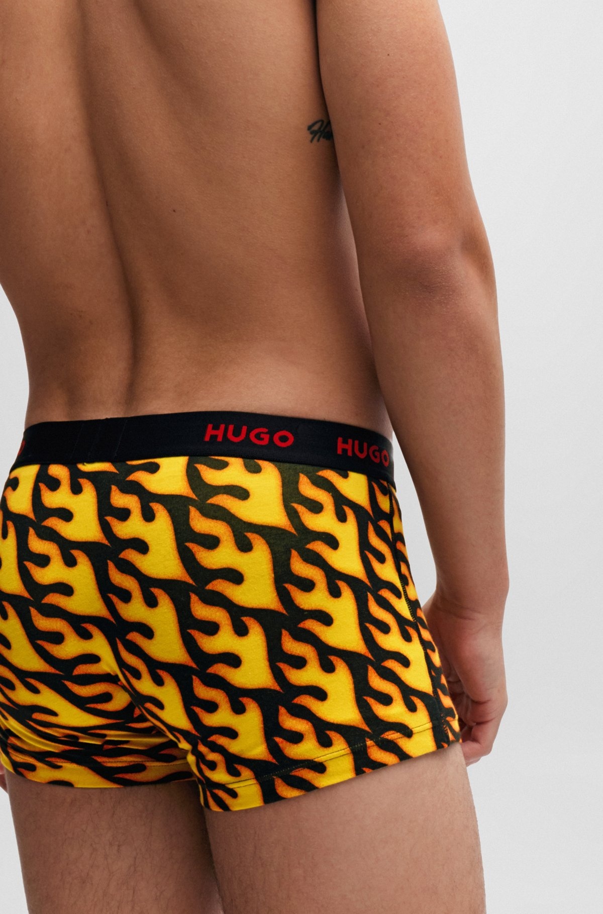 TRIPLE-PACK OF STRETCH-COTTON TRUNKS WITH LOGO WAISTBANDS - 5