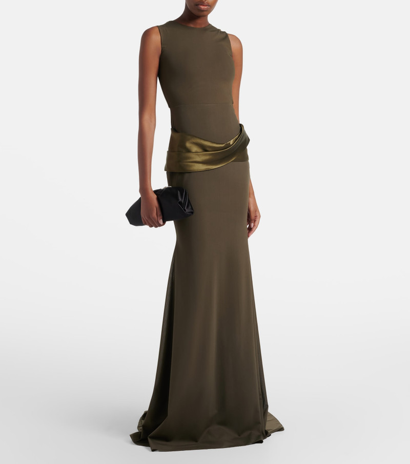 ALEX PERRY Satin-trimmed gown outlook