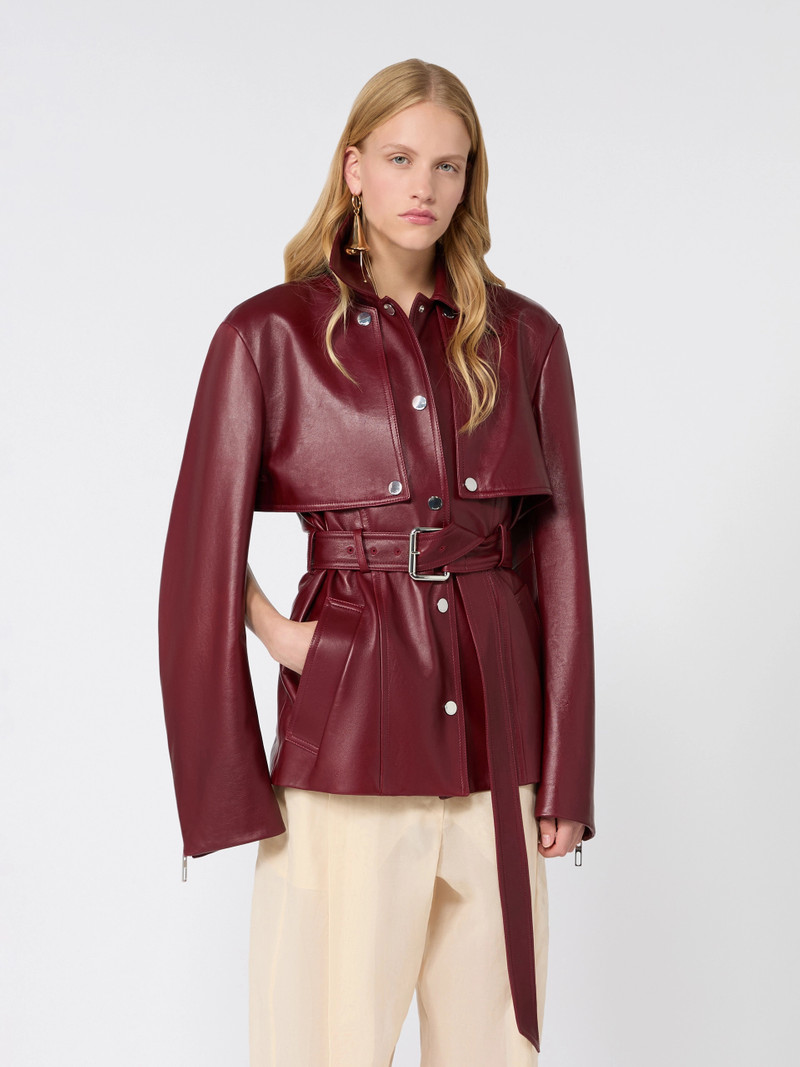 TENZONE Nappa leather two-piece jacket - BORDEAUX 5