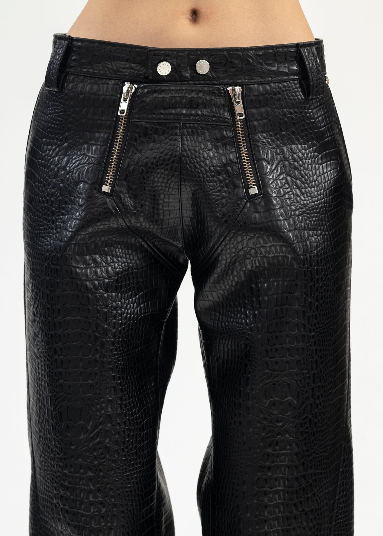 BLACK TROUSERS WITH DOUBLE ZIPS - 4