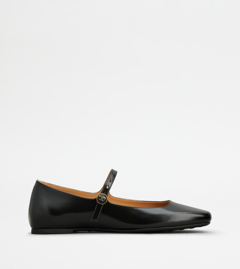 BALLERINAS IN LEATHER - BLACK 1