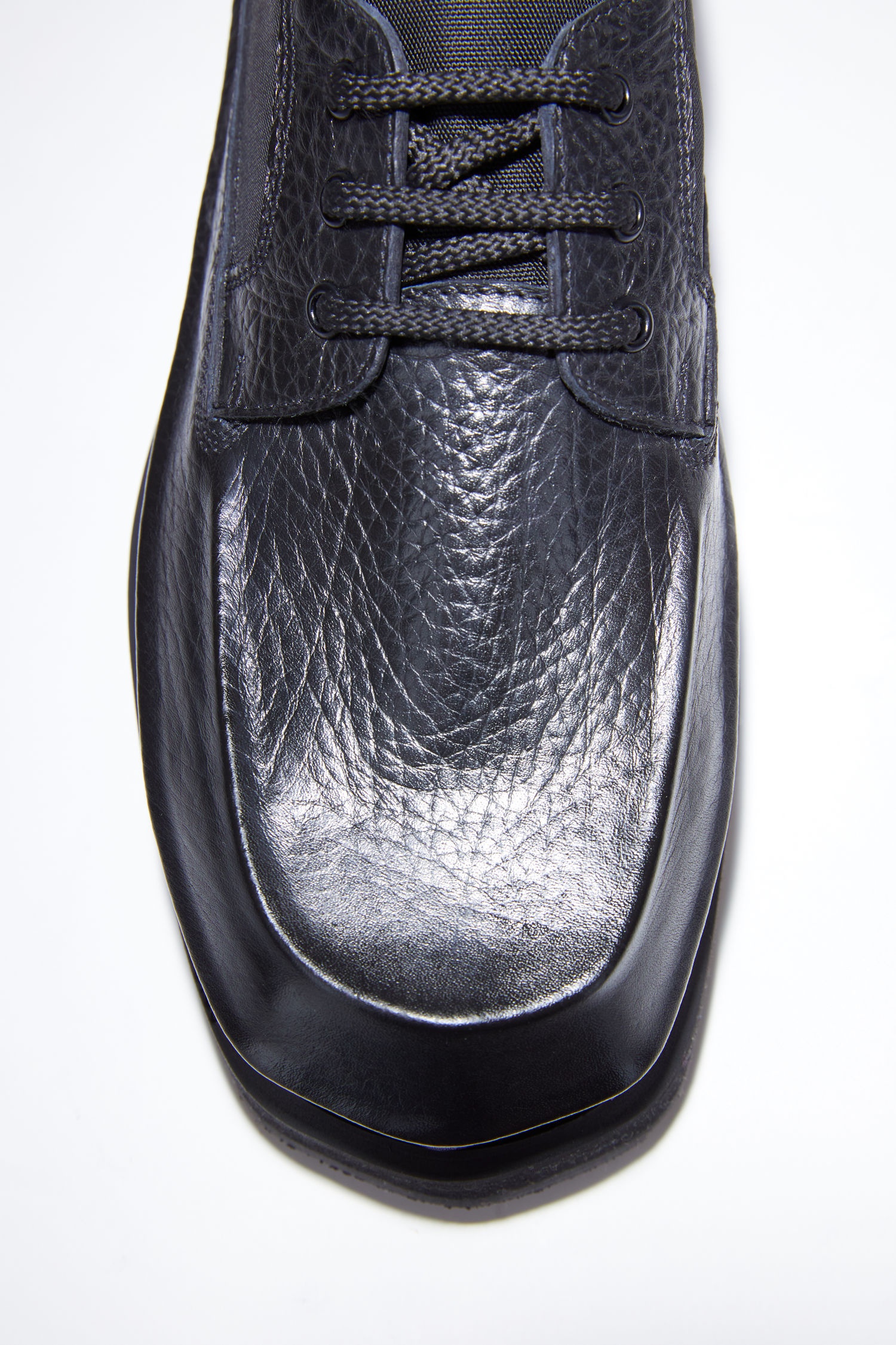 Leather derby shoes - Black - 4