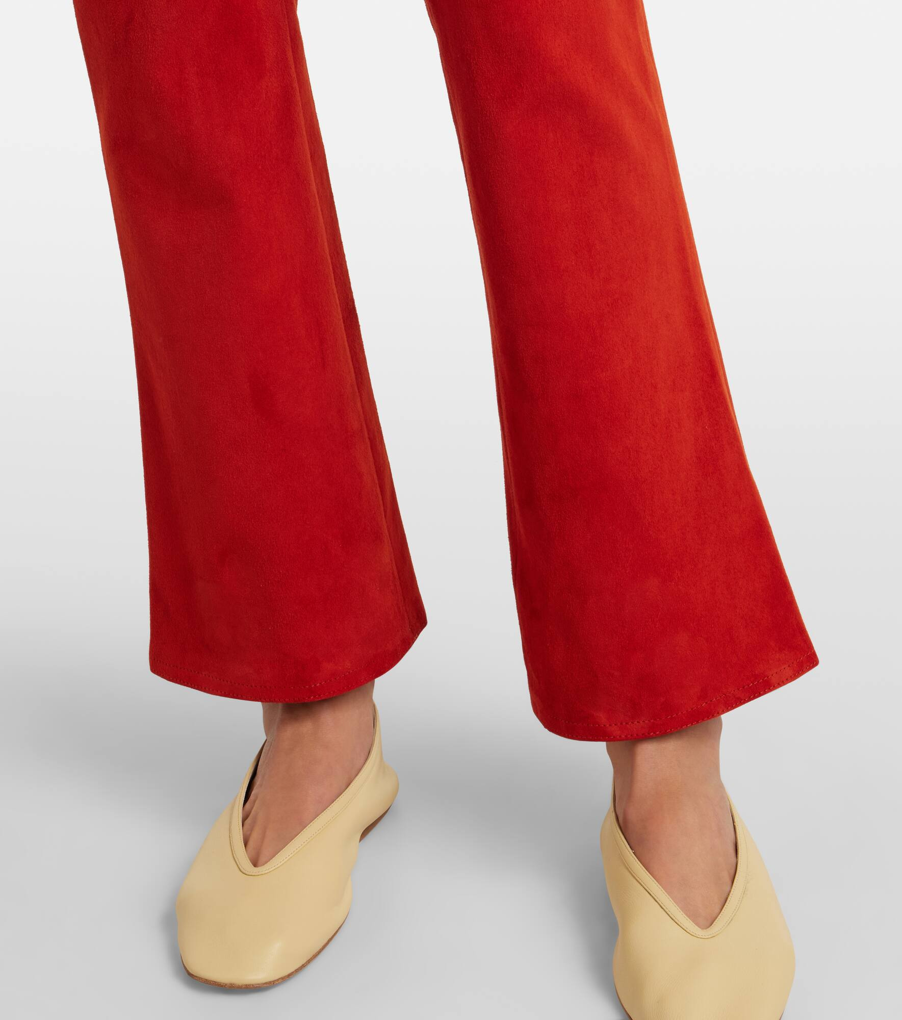 Dean 22 low-rise suede flared pants - 5