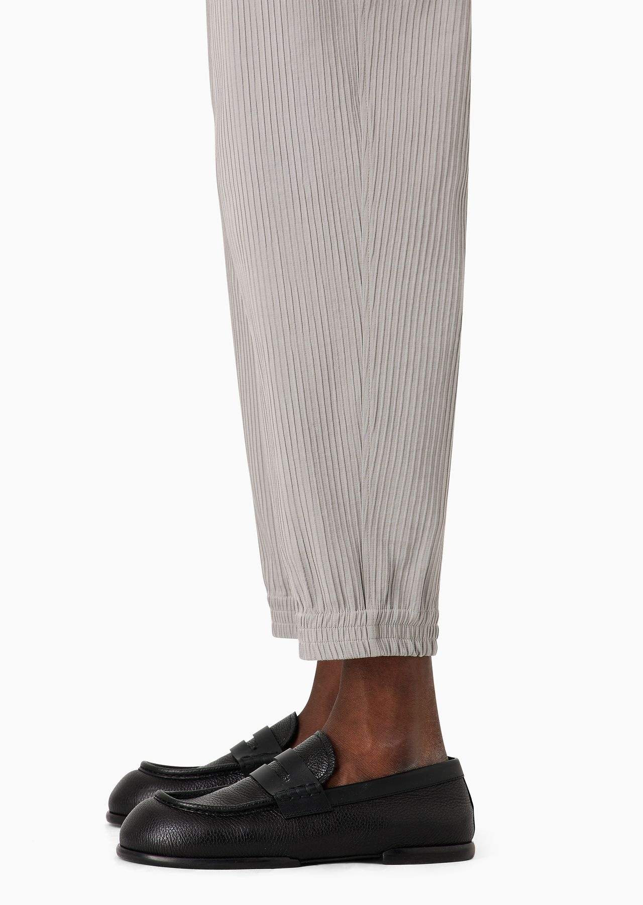 Canneté fabric trousers with elasticated hem - 5