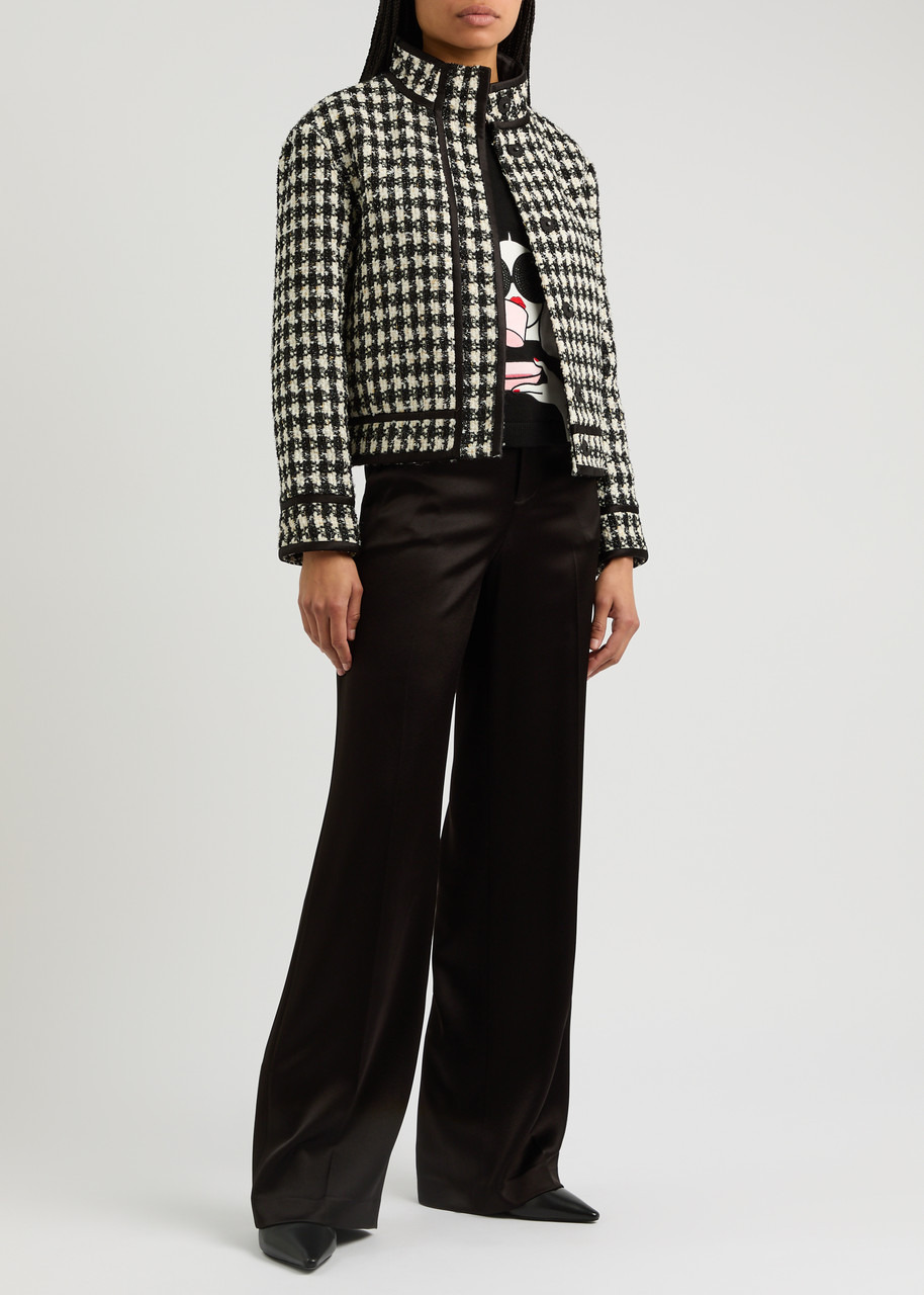 Alice + Olivia Corwin Checked Tweed Jacket - 4
