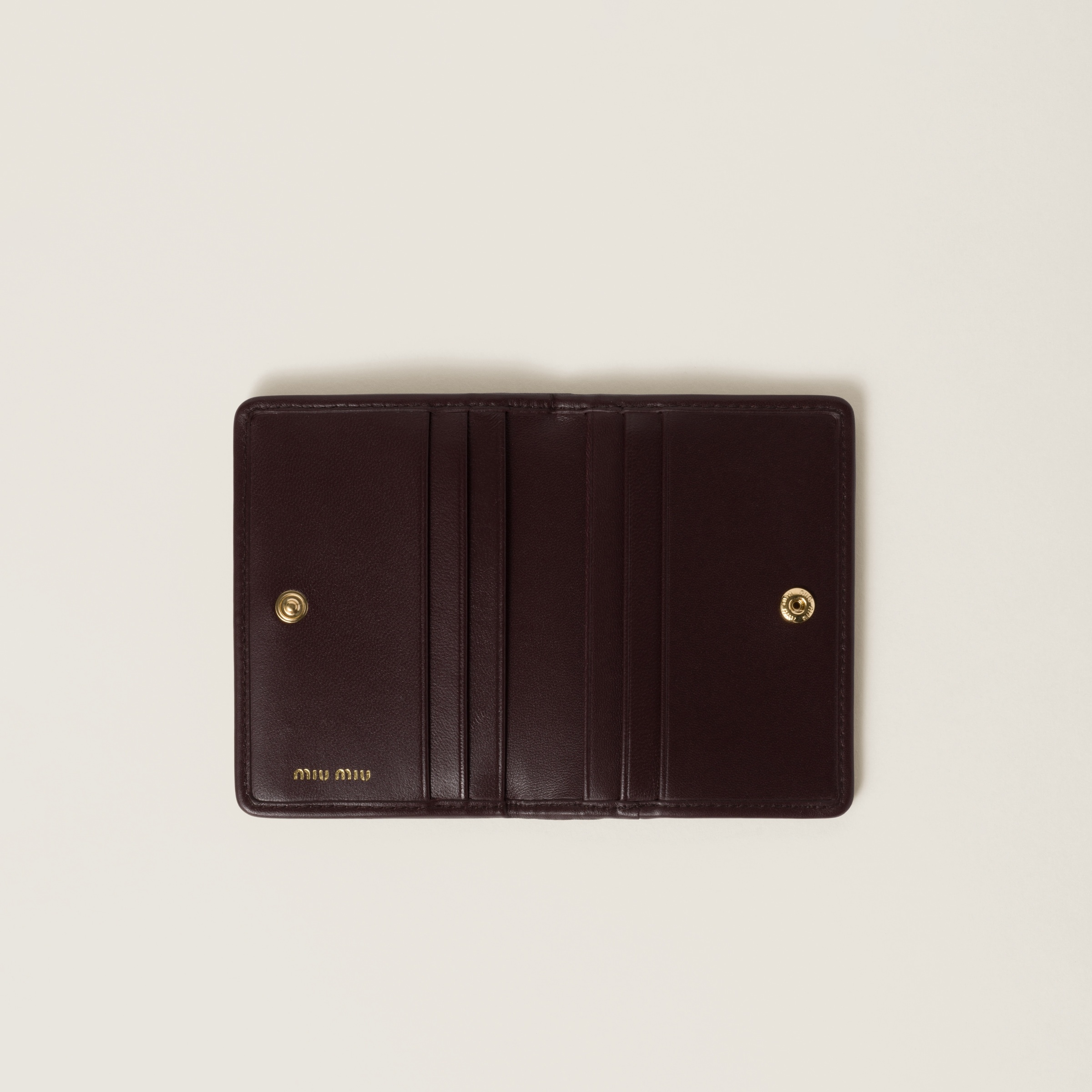 Matelassé nappa leather card holder - 2