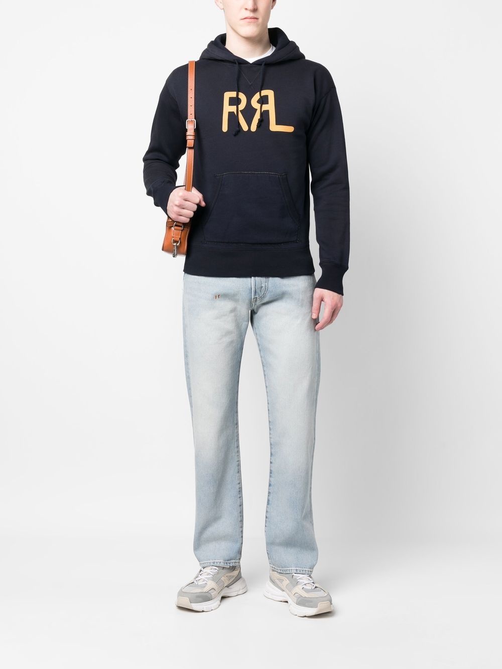logo-print drawstring hoodie - 2