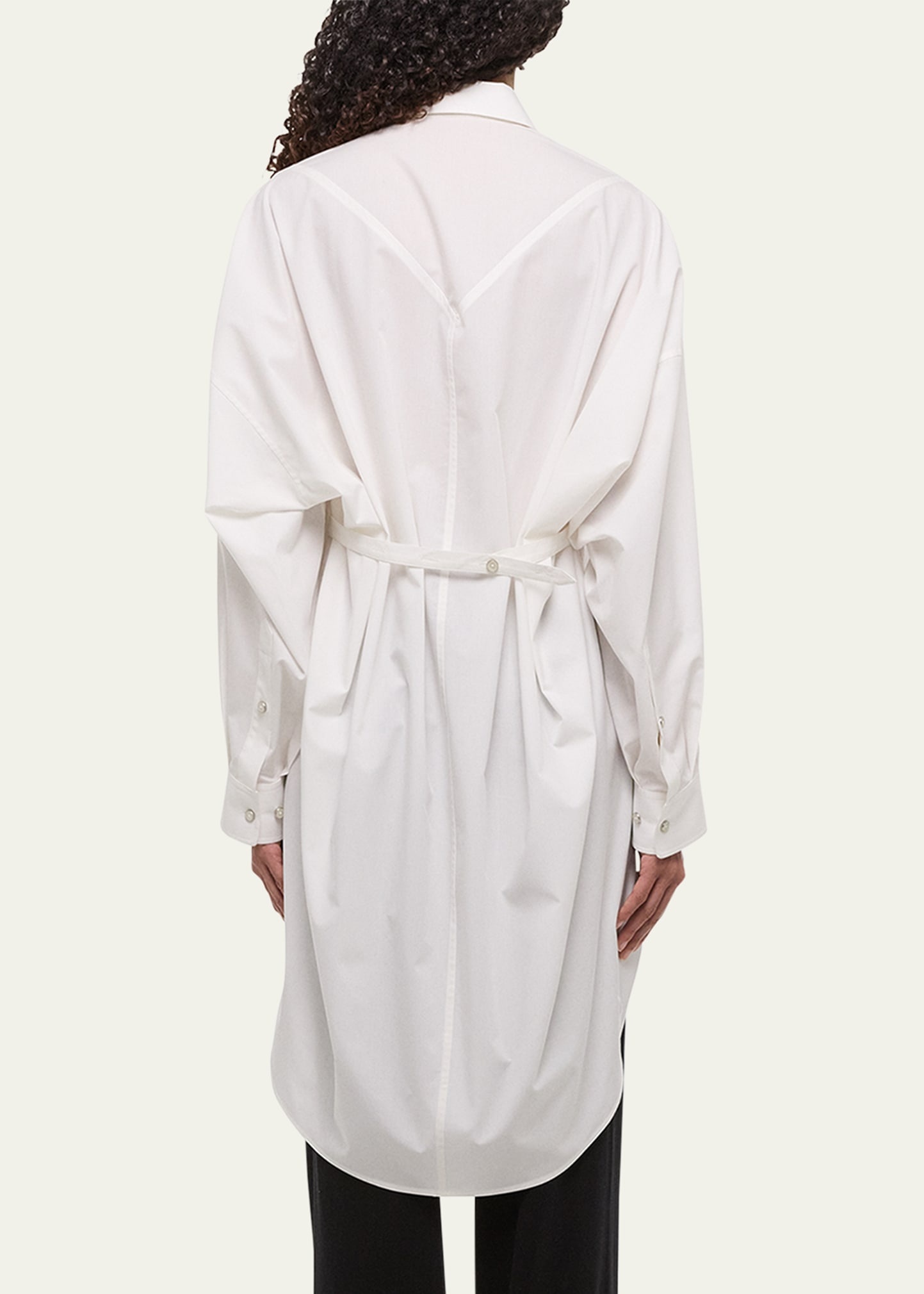 Long-Sleeve Cotton Shirtdress - 3