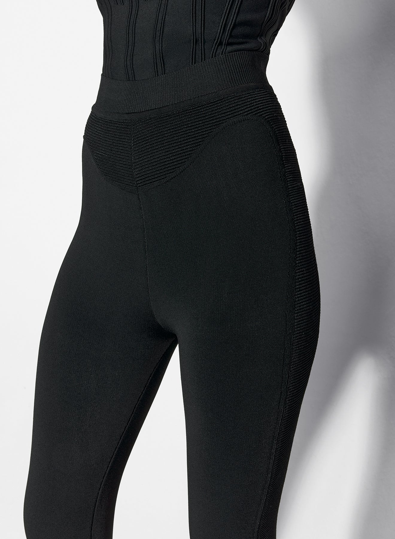 black sculpting knit leggings - 2