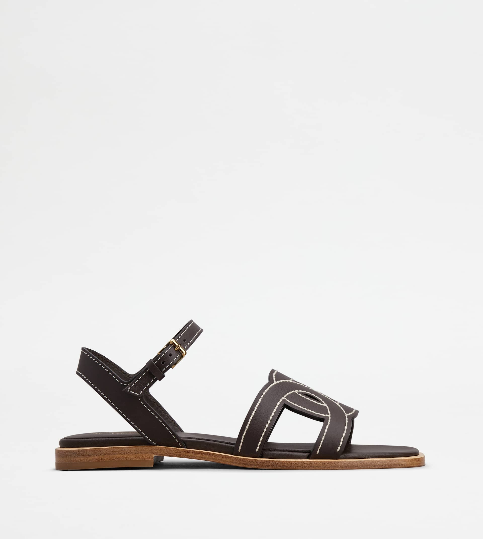 KATE SANDALS IN LEATHER - BROWN - 1
