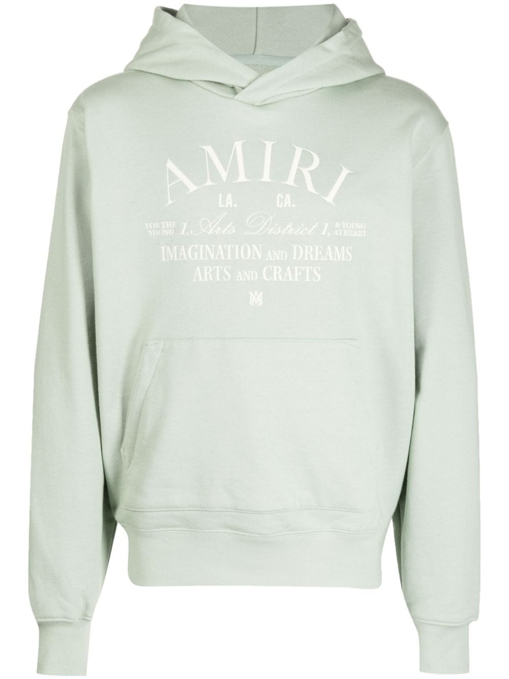 logo-print cotton hoodie - 1