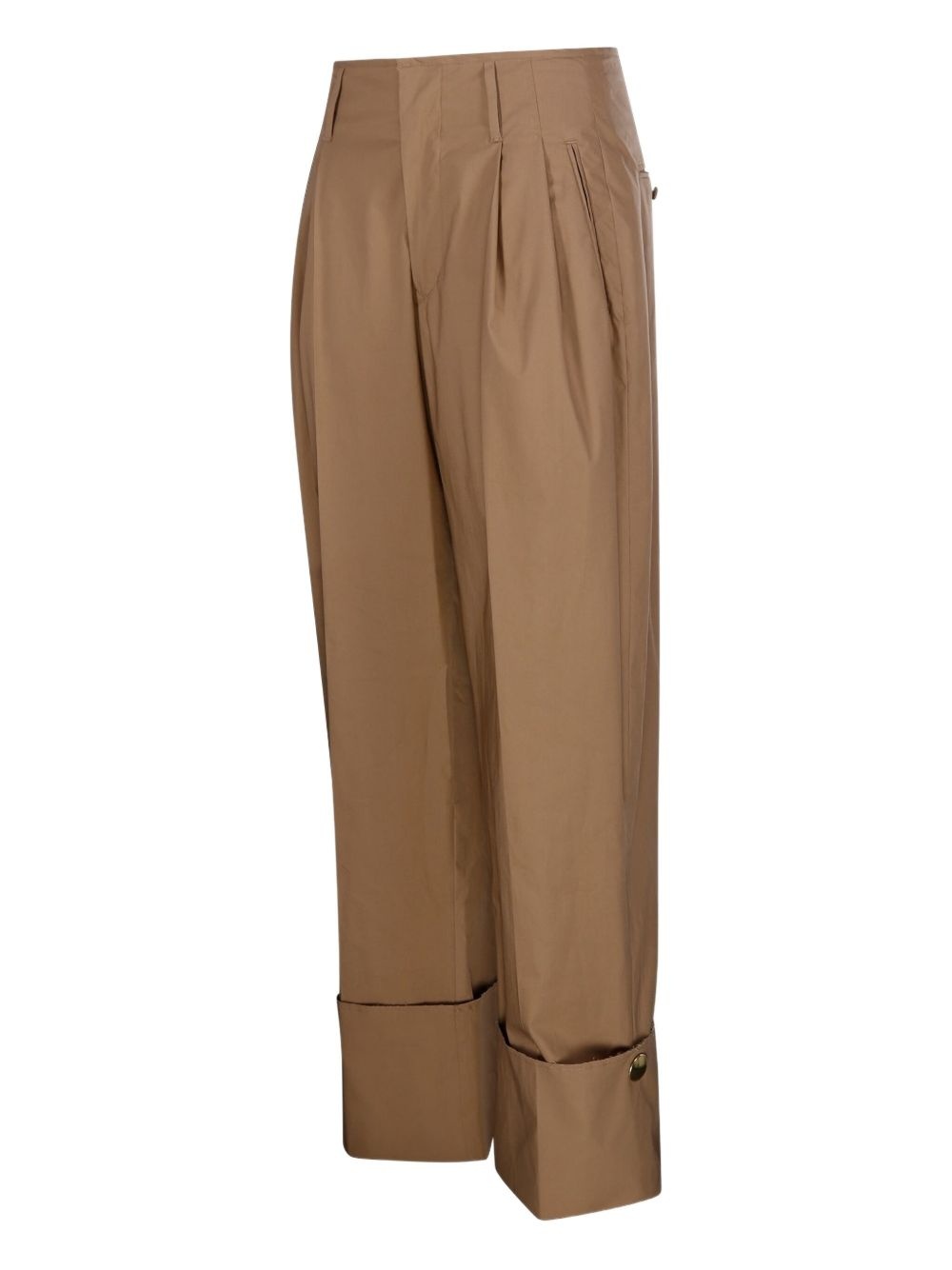 turn-up hem trousers - 3