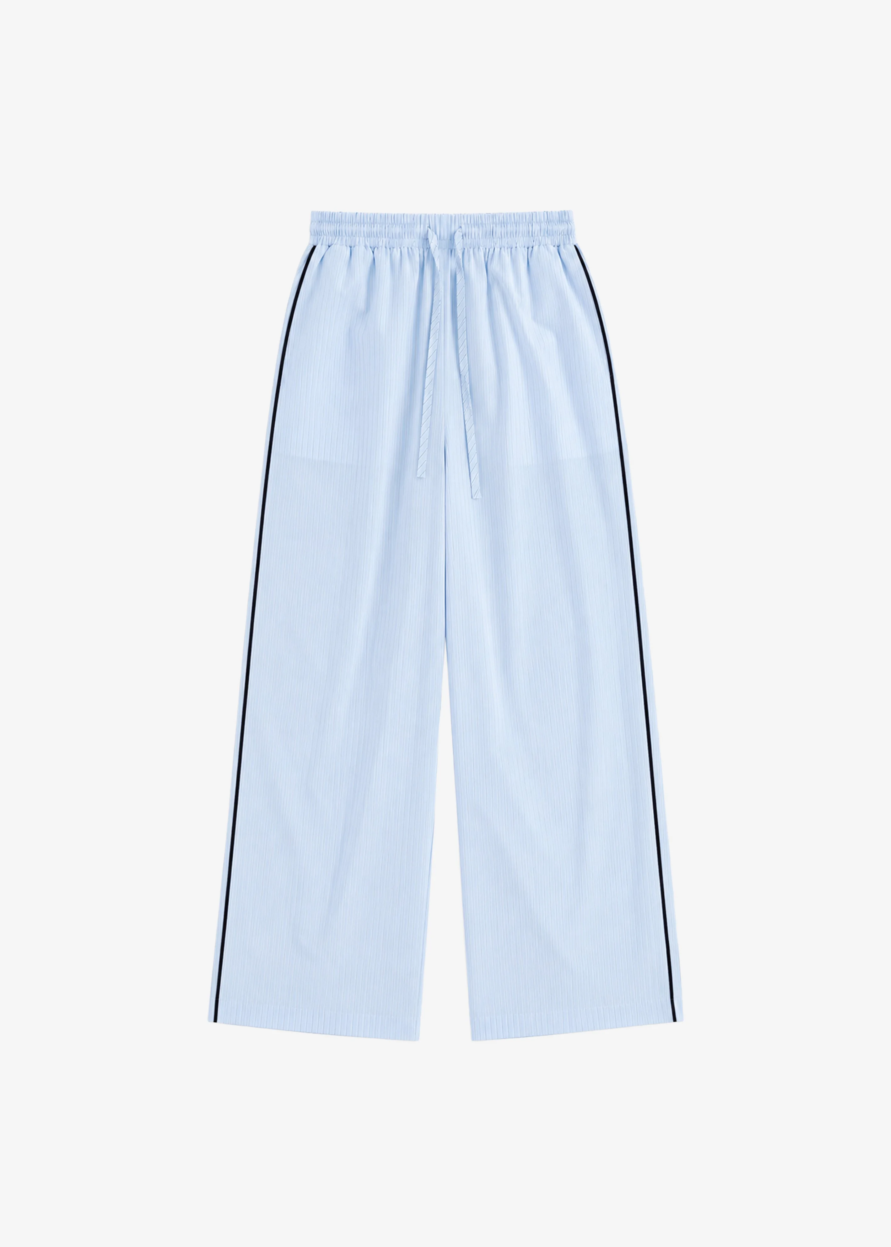 Porto Contrast Piped Pants - Blue/White Stripe - 1