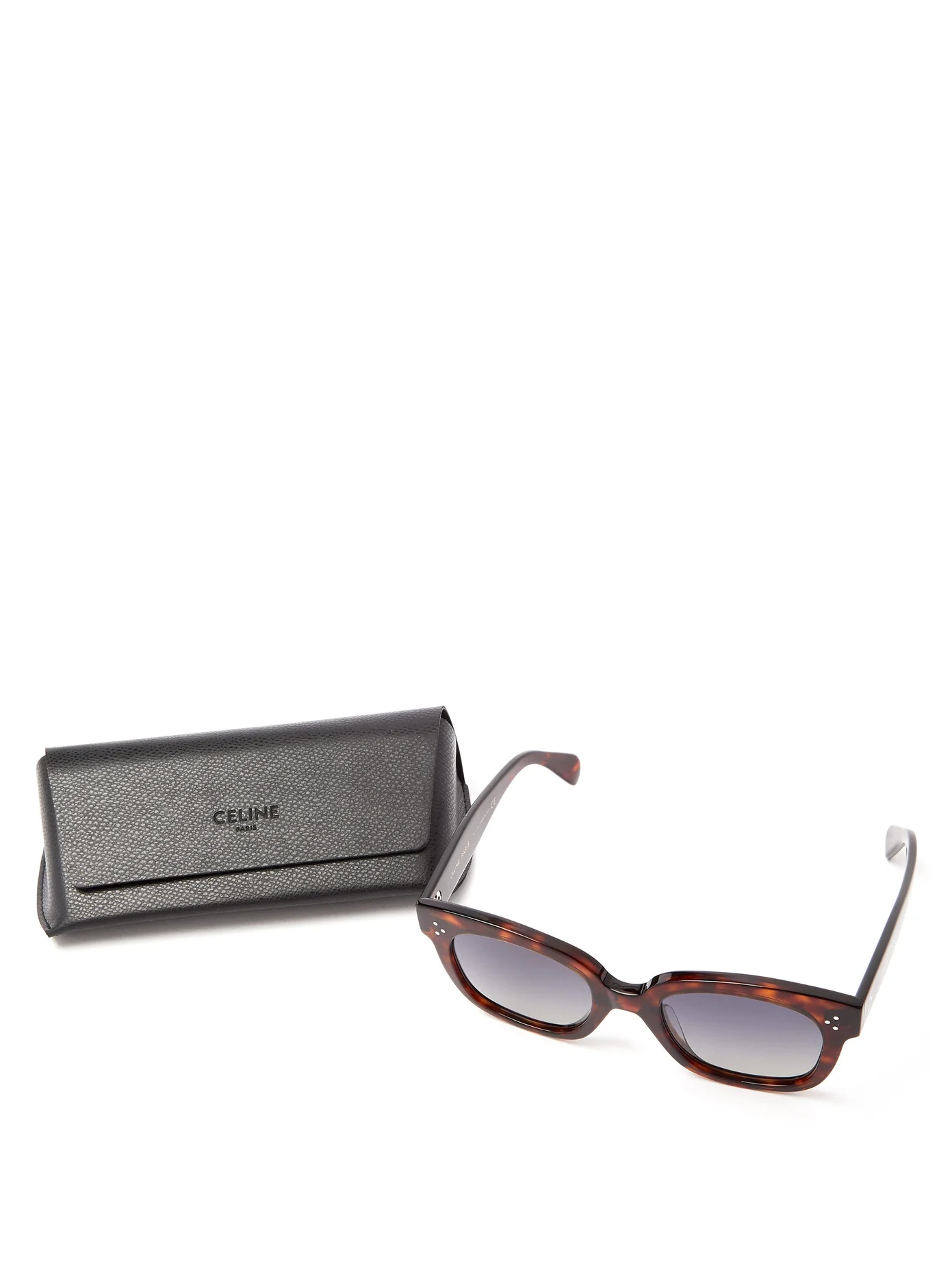 Tortoise-effect square acetate sunglasses - 5